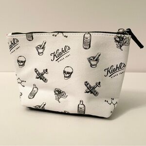 Kiehl’s Limited Edition Canvas Cosmetic Bag Skulls & Airplane Print